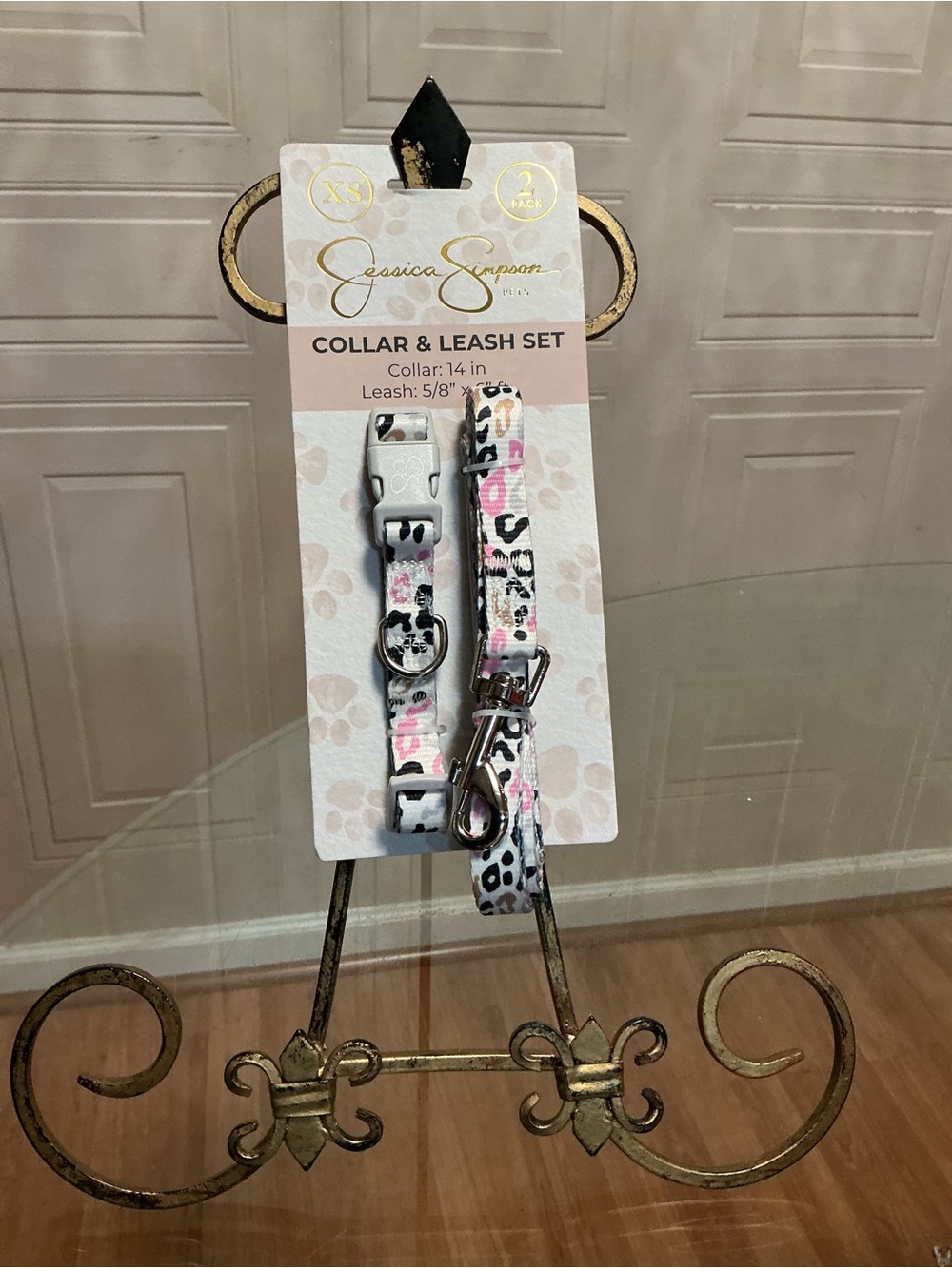 New Jessica Simpson Leash/Collar  XSmall Multicolor Cute